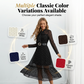 Vestido midi elegante com estampa de bolinhas e laço no pescoço