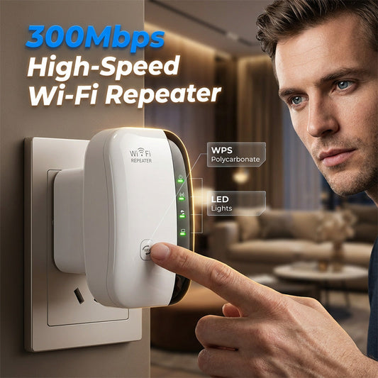 Repetidor e amplificador de sinal Wi-Fi com velocidade de 300 Mb/s