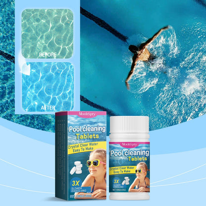Pastilhas de limpeza para piscinas para uma água cristalina