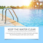 Pastilhas de limpeza para piscinas para uma água cristalina