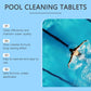 Pastilhas de limpeza para piscinas para uma água cristalina