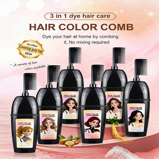🎨💇‍♀️ Pente 3 em 1 para Tintura de Cabelo – Misture, Aplique e Penteie em uma única ferramenta. Cobertura uniforme, sem gotejamento, reutilizável. Perfeito para colorir o cabelo em casa e retocar a raiz! ✨🪮