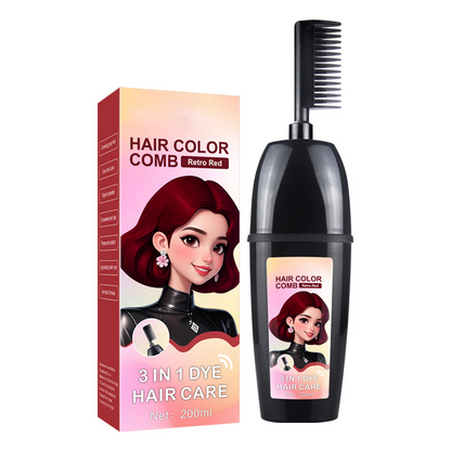 🎨💇‍♀️ Pente 3 em 1 para Tintura de Cabelo – Misture, Aplique e Penteie em uma única ferramenta. Cobertura uniforme, sem gotejamento, reutilizável. Perfeito para colorir o cabelo em casa e retocar a raiz! ✨🪮
