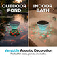Luminária solar flutuante para piscina com projeção de peixes