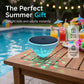 Luminária solar flutuante para piscina com projeção de peixes