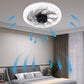 Luz com ventilador ajustável e silenciosa 2 em 1 com controlo remoto