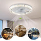 Luz com ventilador ajustável e silenciosa 2 em 1 com controlo remoto