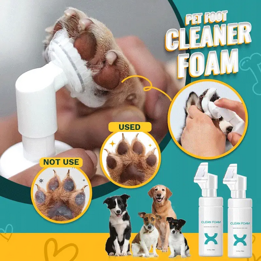 Espuma de limpeza para patas de animais de estimação