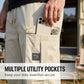 Calças cargo casuais masculinas com vários bolsos
