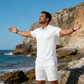 Conjunto de polo e shorts masculino para o verão