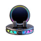 Suporte elétrico RGB para celular no carro com carregamento sem fio.