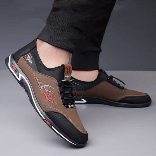 Sapatos masculinos leves e macios, sem cadarço.