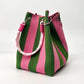 🏆🌴 PROMOÇÃO LIMITADA -50%! Bolsa de ombro listrada boêmia em tricô – Tecida à mão, verão/praia, mais de 8 cores, 17×16×23 cm