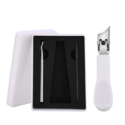 📢📢50% DE DESCONTO!! ⏰Cortador de unhas inclinado anti-respingos com ampla abertura de mandíbula