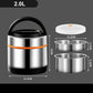 Pote térmico para alimentos em aço inoxidável multicamadas