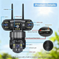 📢📢50% DE DESCONTO!!!⏰Câmera de segurança externa Wi-Fi 6K 9MP | Zoom de 10x, 3 lentes, PTZ 360° | À prova d'água IP66, visão noturna colorida, áudio bidirecional, rastreamento de movimento