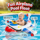 Boia inflável de avião para piscina infantil