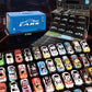 Conjunto com 48 miniaturas de carros de fricção e garagem integrada.