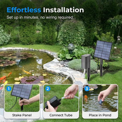 ⚡ 50% DE DESCONTO AGORA! ✨Aerador solar para lago com bomba de ar