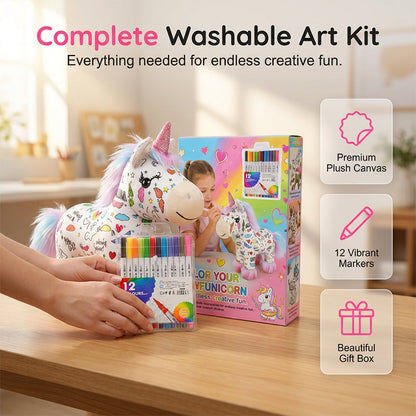 Kit para colorir unicórnio de pelúcia