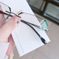 🔍Frameless Blue Light Blocking Glasses-Advanced blue light blocking technology 👓Stylish frameless design · Perfect for both casual and business settings
