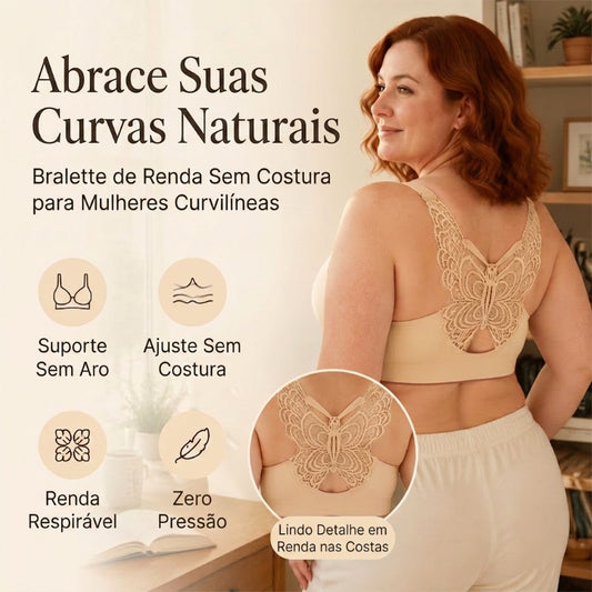 🎁Oferta: 50% de desconto⏳ Sutiã sem aro com bordado de borboleta
