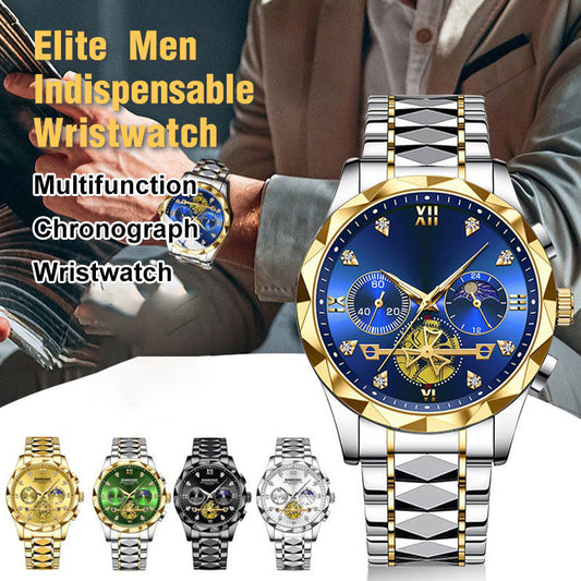 New Multifunction Chronograph Wristwatch with 6 Hands